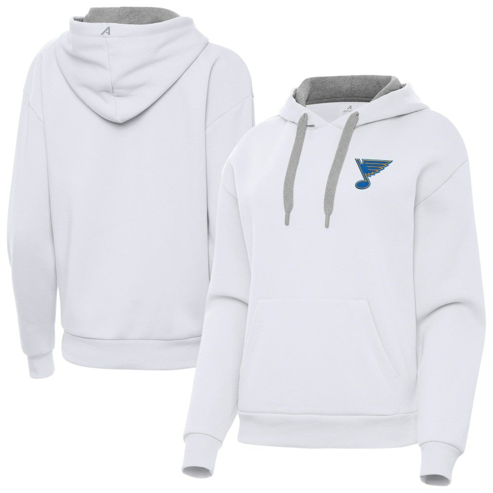 St. Louis Blues Antigua Women's Victory Pullover Hoodie White
