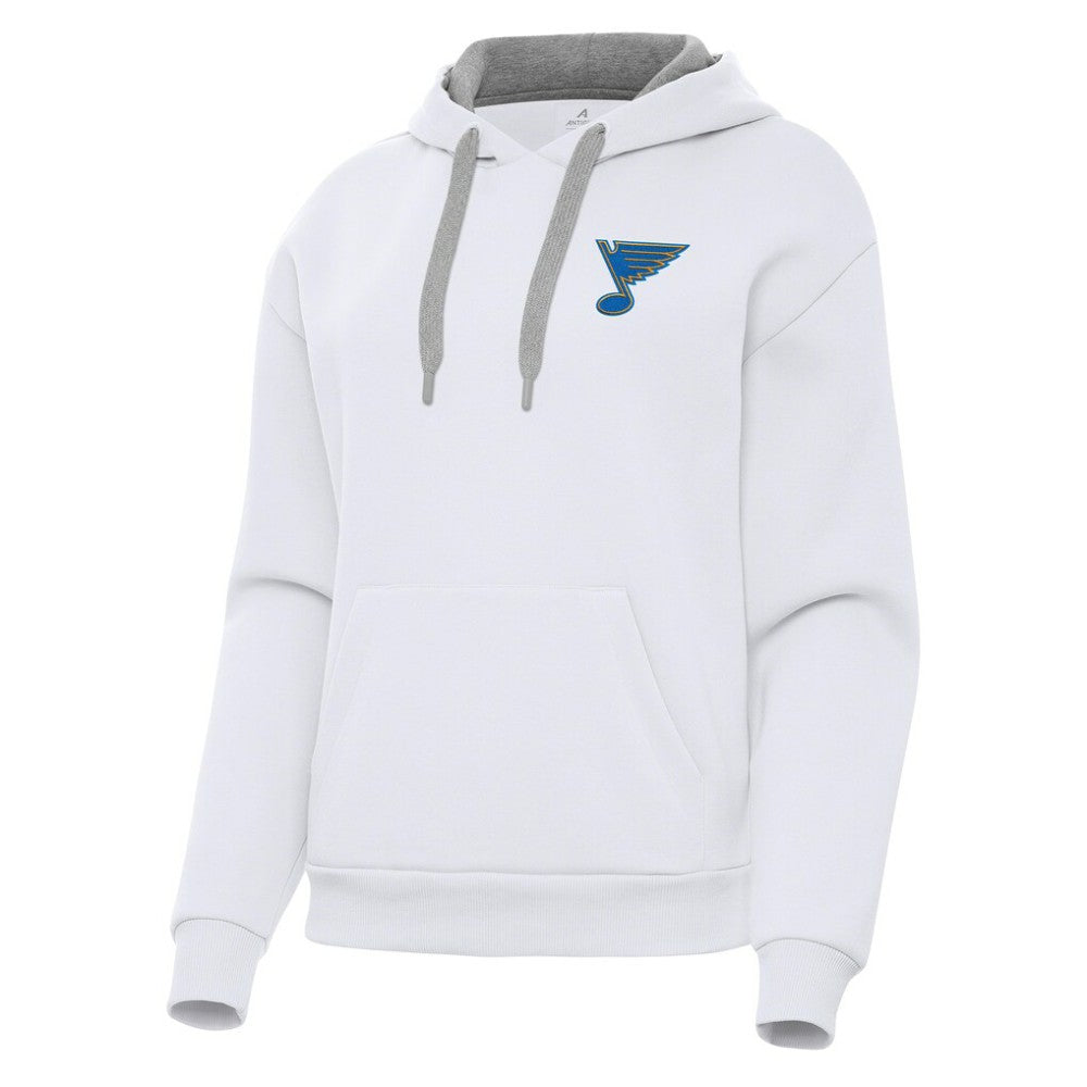 St. Louis Blues Antigua Women's Victory Pullover Hoodie White