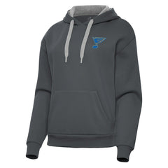 St. Louis Blues Antigua Women's Victory Pullover Hoodie Charcoal