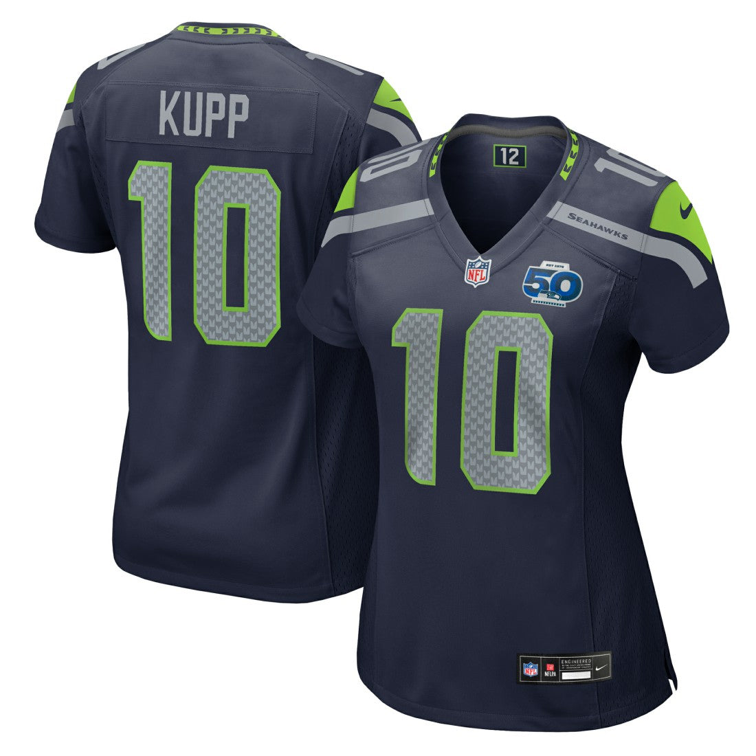 Cooper Kupp Seattle Seahawks Women's Team 50th Season Game Jersey - College Navy