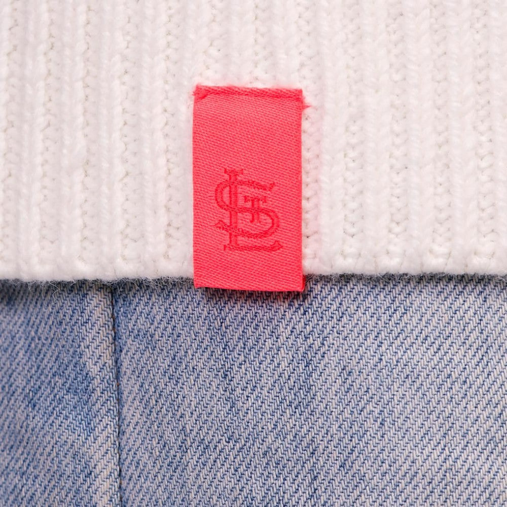 St. Louis Cardinals Lusso Women's Shyla Knit V-Neck Full-Zip Sweater Red/White