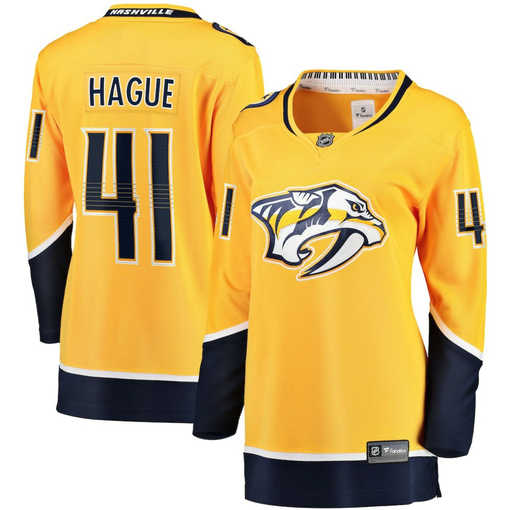 Nicolas Hague Nashville Predators Fanatics Women's Home Breakaway Jersey Gold