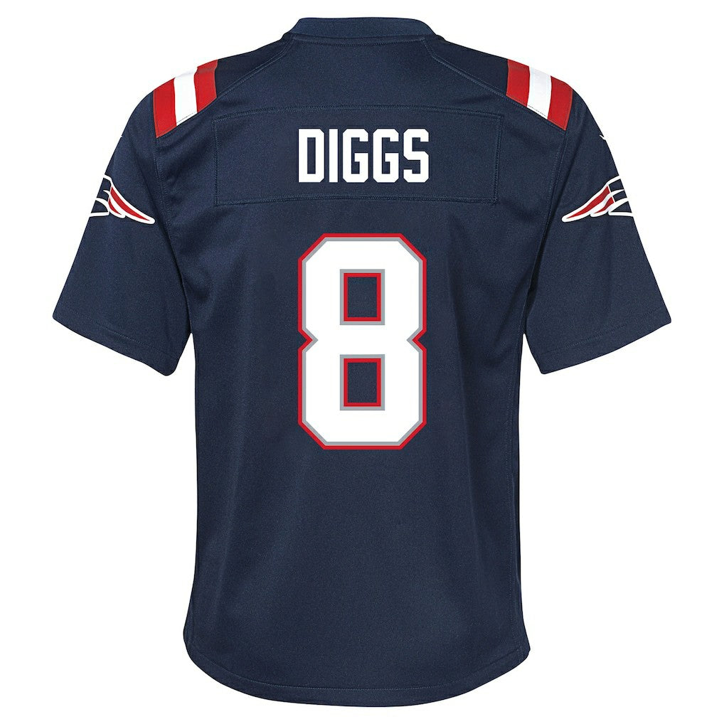 Stefon Diggs New England Patriots Youth Team Game Jersey - Navy