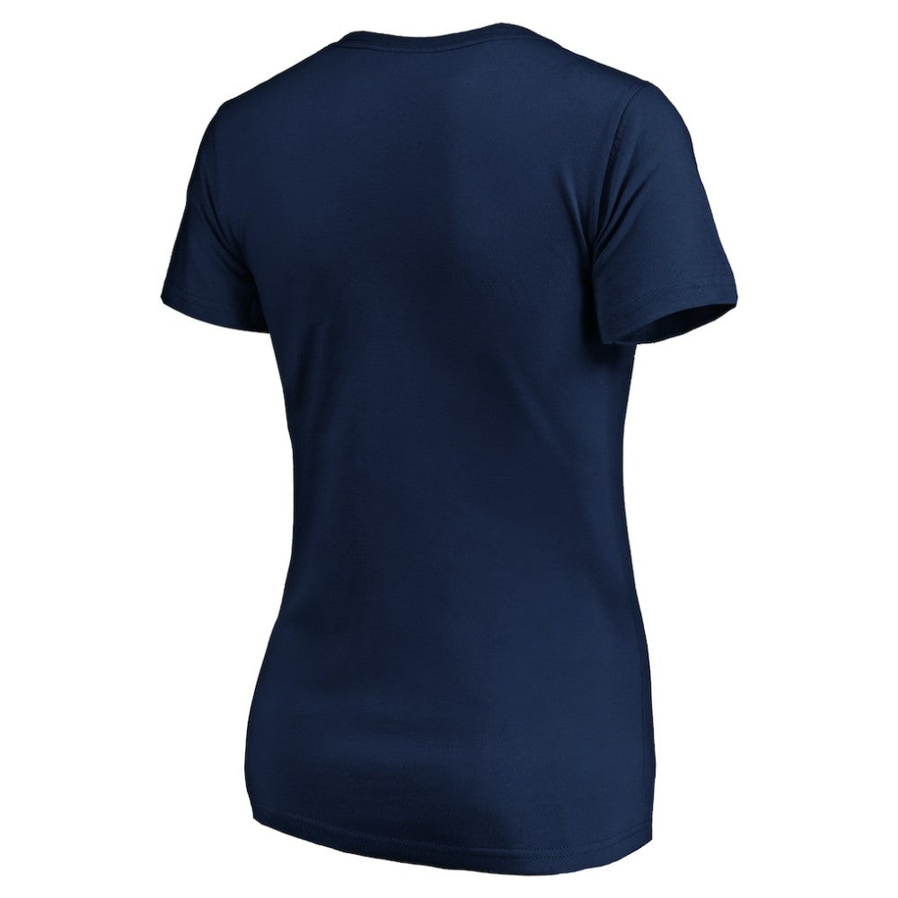 Houston Astros Profile Women's Plus Size Wordmark V-Neck T-Shirt Navy