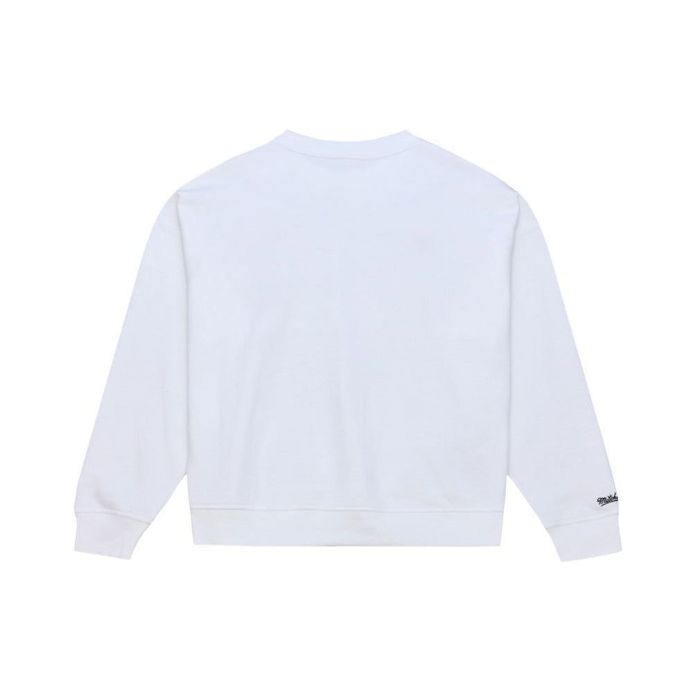 Atlanta Braves Women's Oversized Cooperstown Sweatshirt White | Mitchell & Ness
