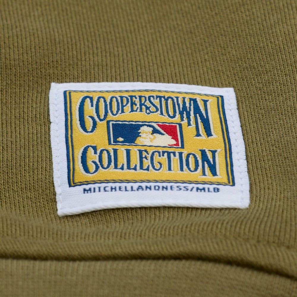 San Diego Padres Women's Oversized Crewneck Sweatshirt Olive | Mitchell & Ness