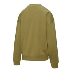 Atlanta Braves Women's Oversized Crewneck Sweatshirt Olive | Mitchell & Ness