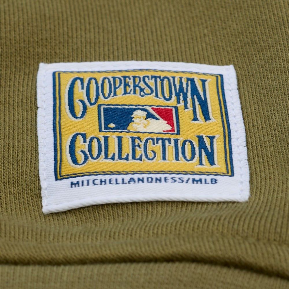 Atlanta Braves Women's Oversized Crewneck Sweatshirt Olive | Mitchell & Ness