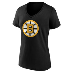 Boston Bruins Women's Essential V-Neck T-Shirt Black