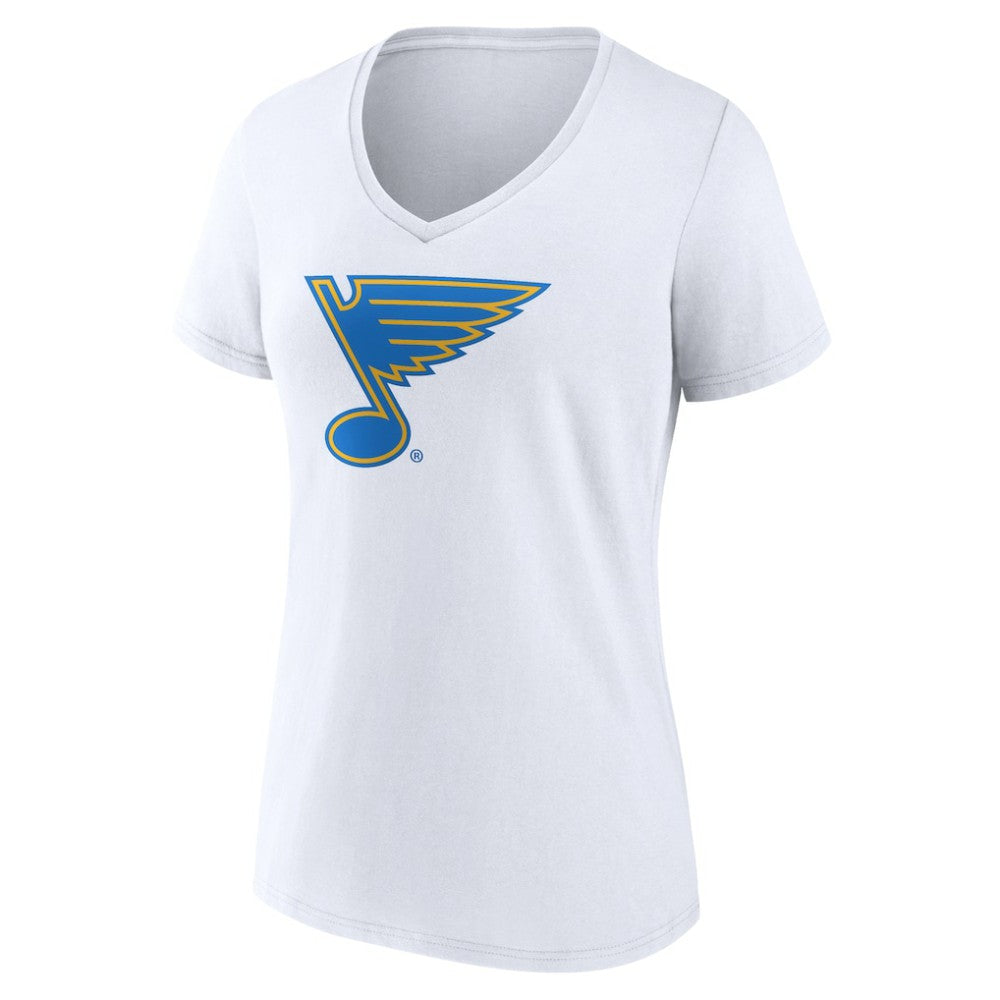 St. Louis Blues Women's Essential V-Neck T-Shirt White