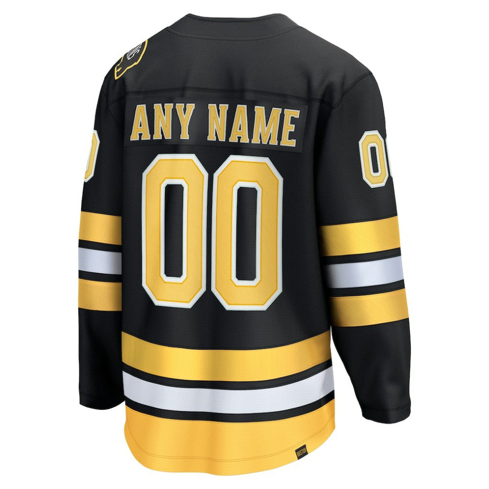 Boston Bruins Fanatics Home Breakaway Custom Jersey Black