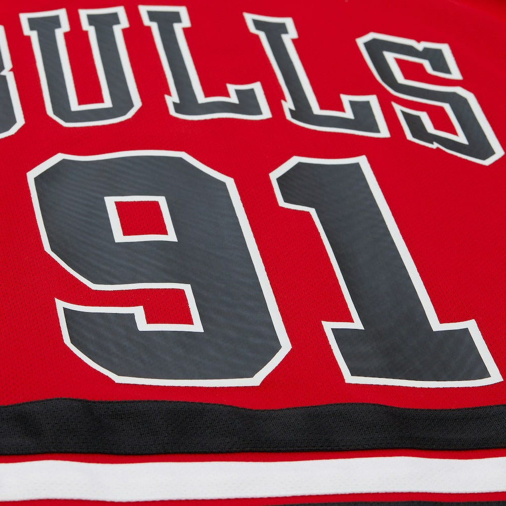 Dennis Rodman Chicago Bulls Unisex Maxxed Out Fashion Hockey Jersey sale - Red
