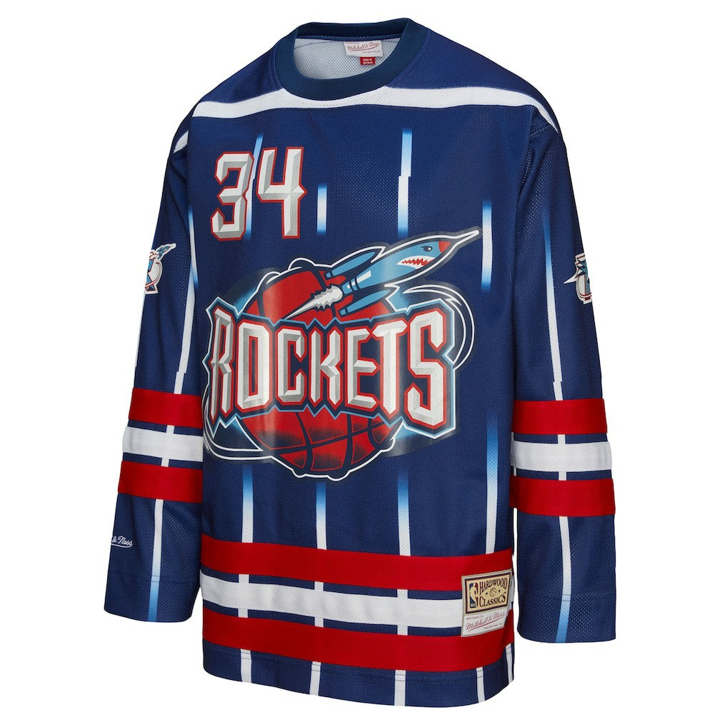 Hakeem Olajuwon Houston Rockets Unisex Maxxed Out Fashion Hockey Jersey - Navy