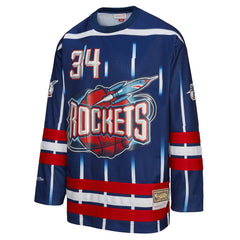 Hakeem Olajuwon Houston Rockets Unisex Maxxed Out Fashion Hockey Jersey - Navy