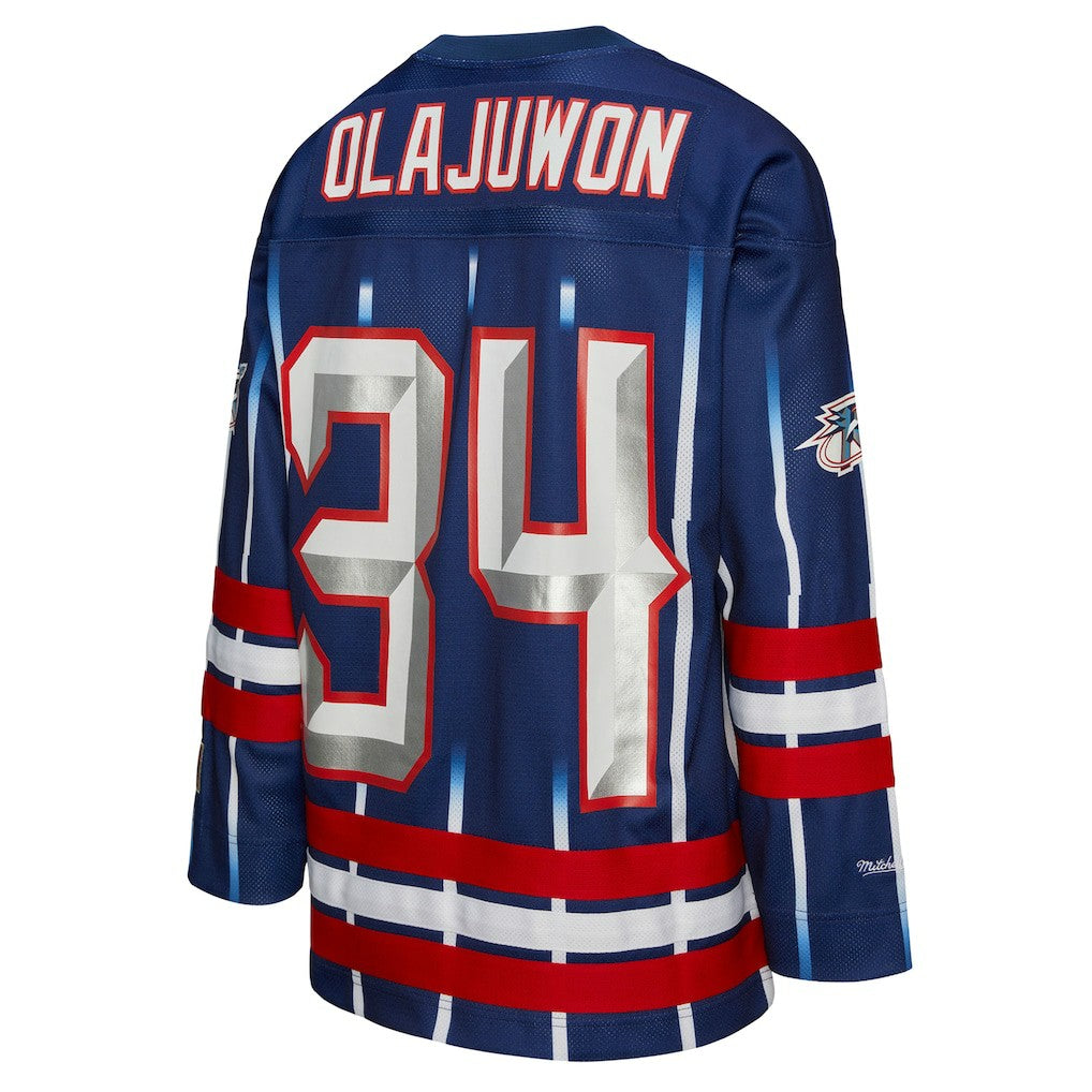 Hakeem Olajuwon Houston Rockets Unisex Maxxed Out Fashion Hockey Jersey - Navy