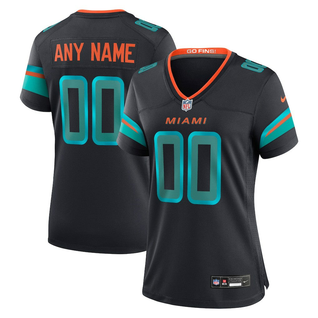 Miami Dolphins Women's 2025 Rivalries Collection Custom Game Jersey - Pitch Blue