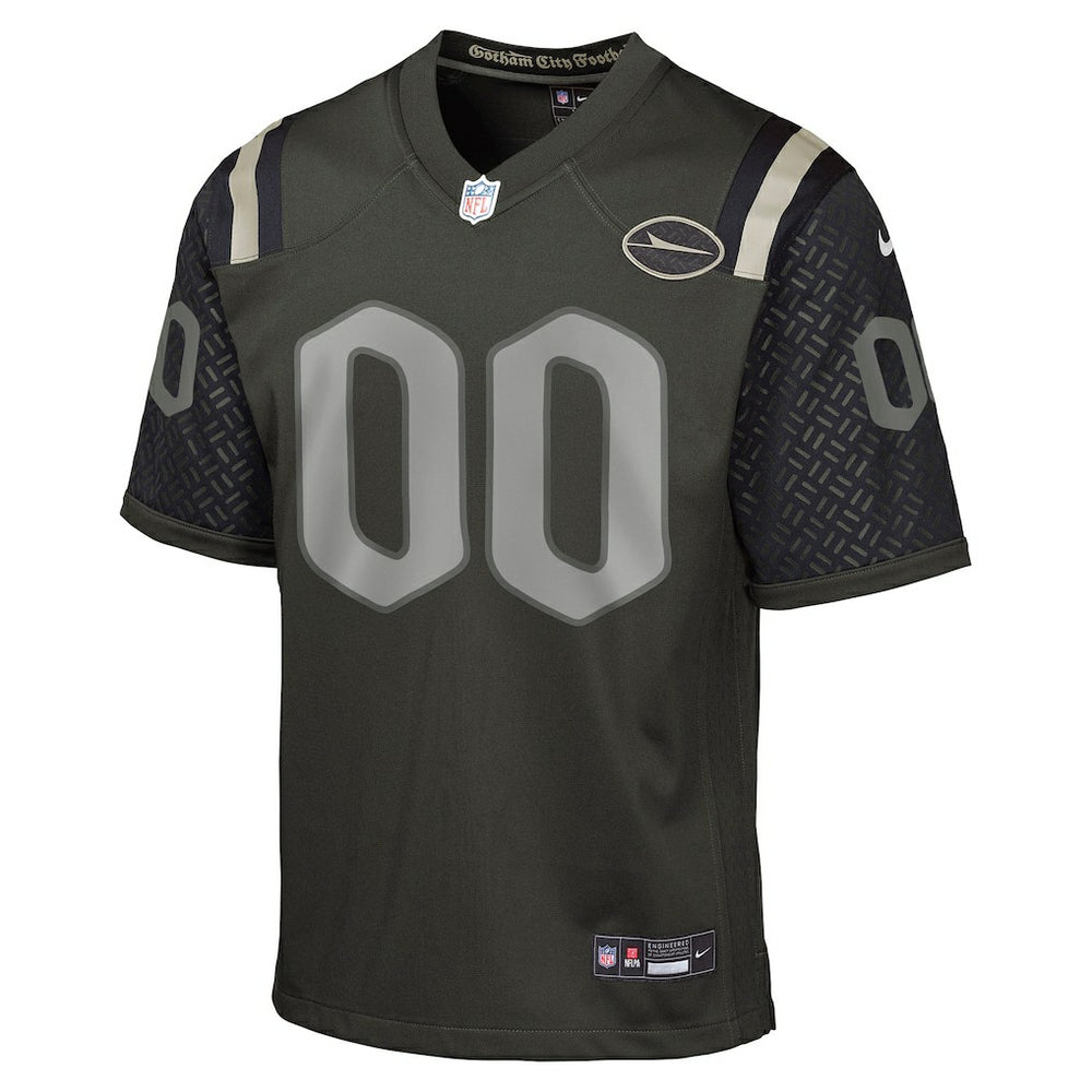 New York Jets Youth 2025 Rivalries Collection Custom Game Jersey - Gotham Green