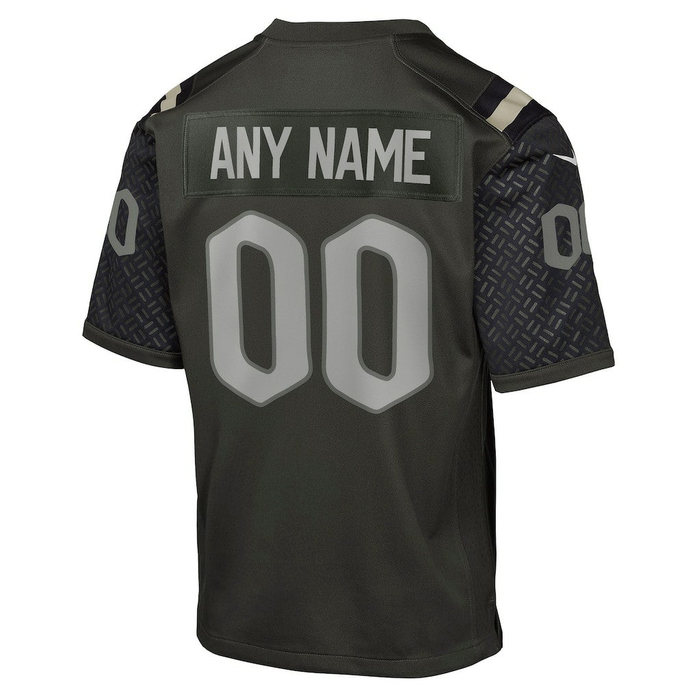 New York Jets Youth 2025 Rivalries Collection Custom Game Jersey - Gotham Green