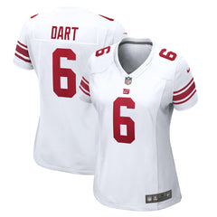 Jaxson Dart New York Giants Women's Game Jersey - White