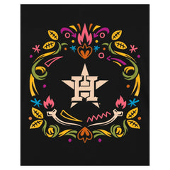 Houston Astros Women's Día de los Muertos V-Neck T-Shirt Black | New Era