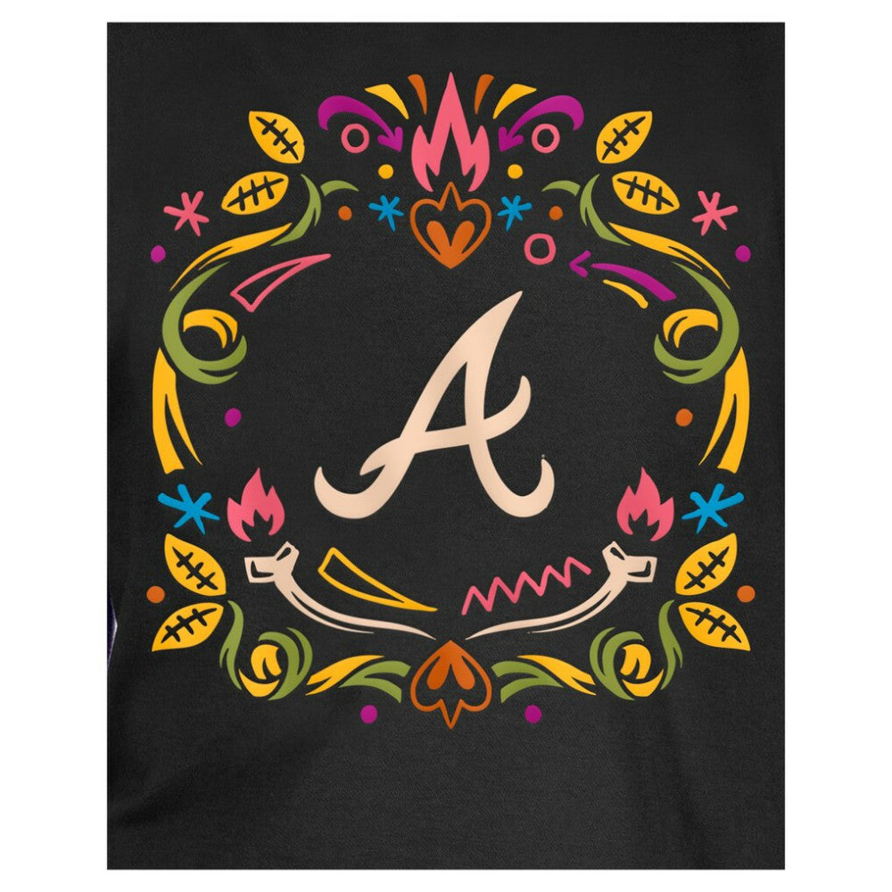 Atlanta Braves Youth Día de los Muertos T-Shirt Black | New Era