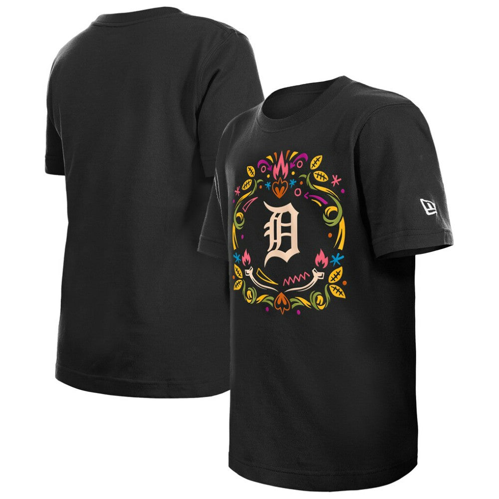 Detroit Tigers Youth Día de los Muertos T-Shirt Black | New Era