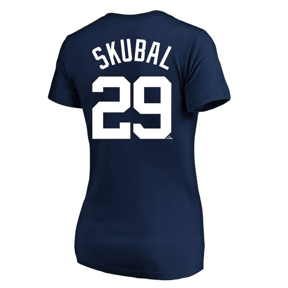 Tarik Skubal Detroit Tigers Profile Women's Plus Size Name & Number V-Neck T-Shirt Navy