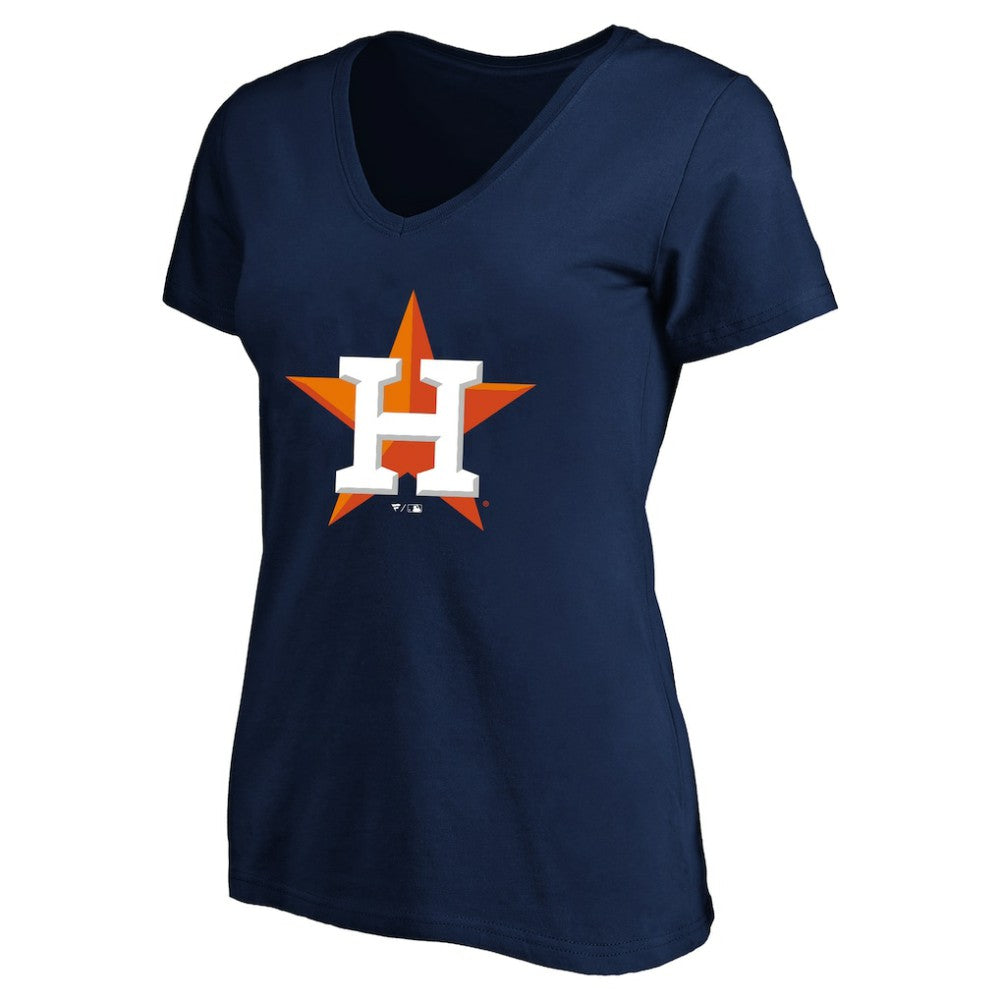 Jose Altuve Houston Astros Profile Women's Plus Size Name & Number V-Neck T-Shirt Navy