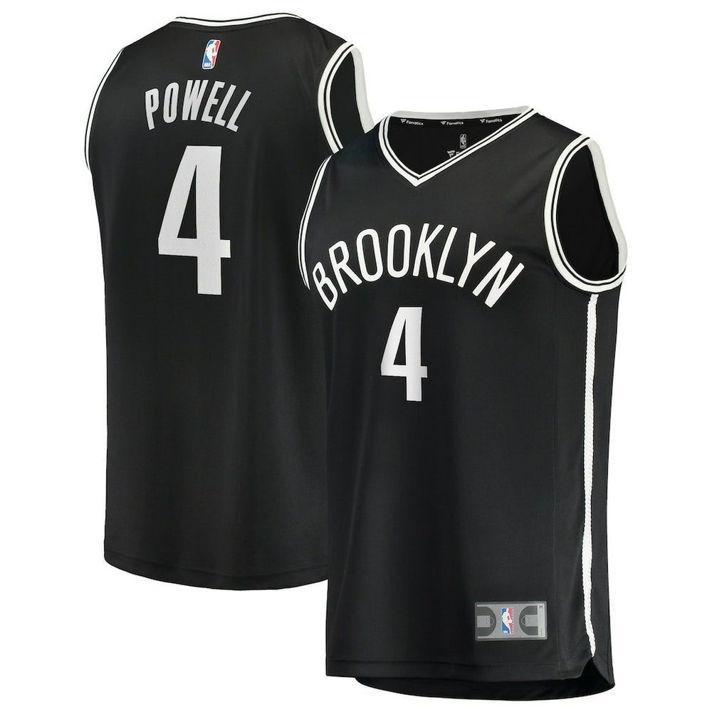 Drake Powell Brooklyn Nets Fast Break Replica Jersey - Black - Icon Edition