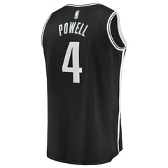 Drake Powell Brooklyn Nets Fast Break Replica Jersey - Black - Icon Edition