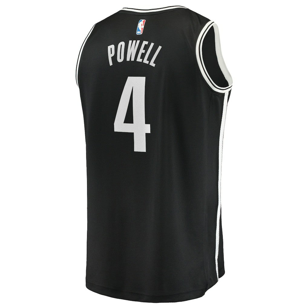 Drake Powell Brooklyn Nets Youth Fast Break Replica Jersey - Black - Icon Edition