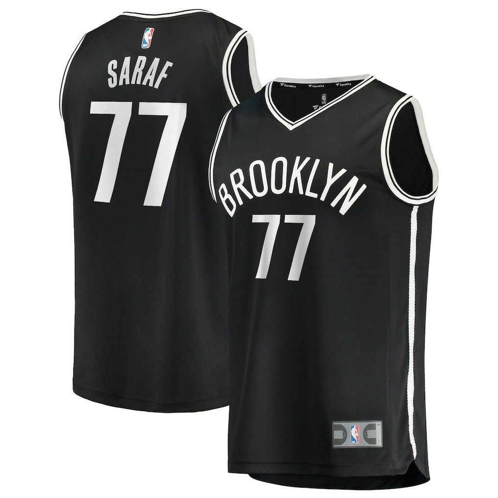 Ben Saraf Brooklyn Nets Fast Break Replica Jersey - Black - Icon Edition