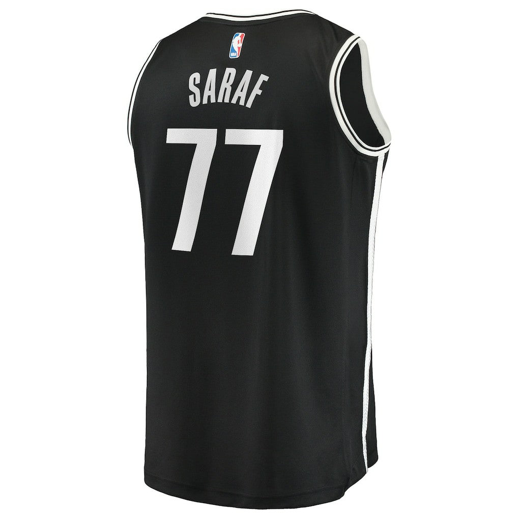 Ben Saraf Brooklyn Nets Youth Fast Break Replica Jersey - Black - Icon Edition