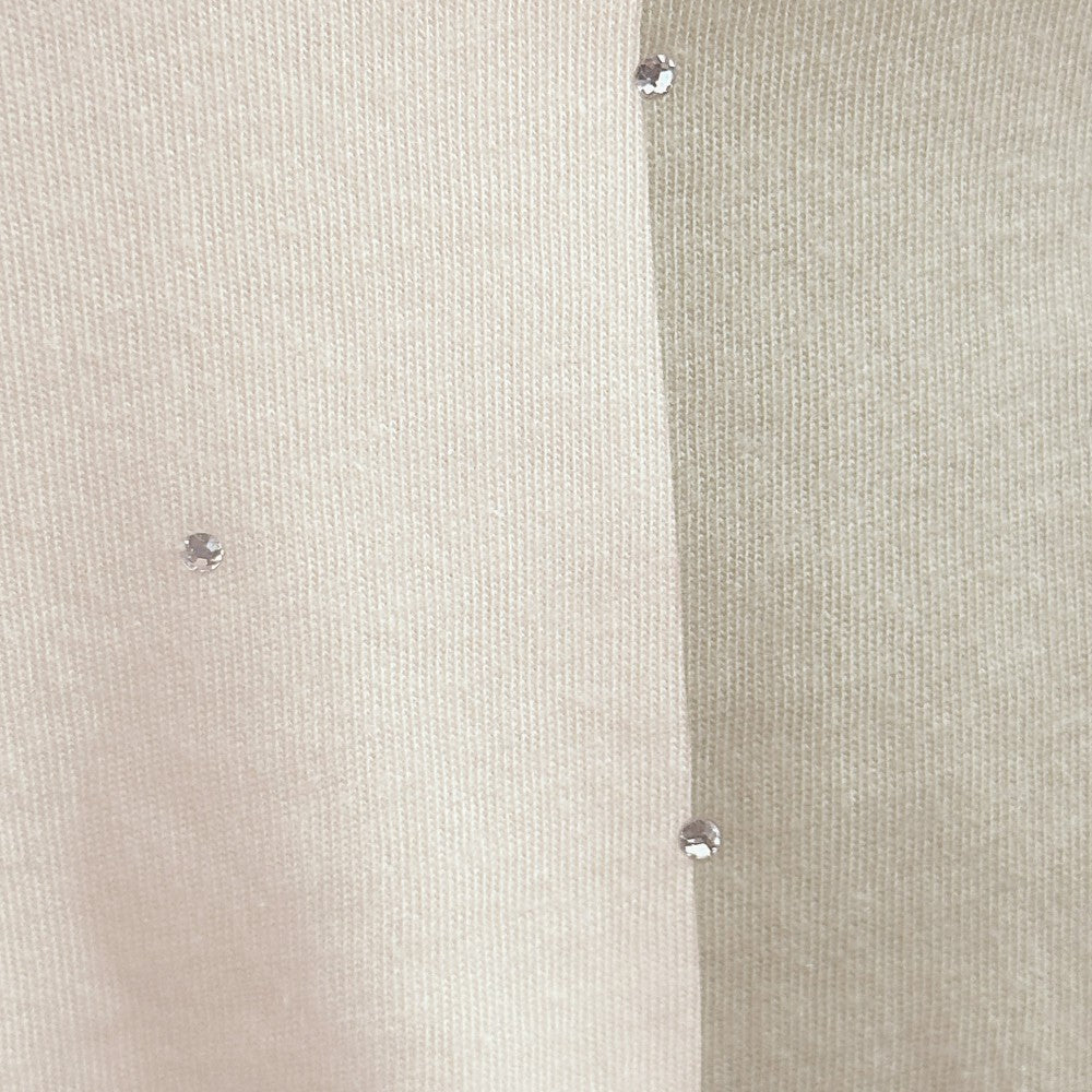 Milwaukee Brewers Starter Women's Rhinestone Sprinkle Boxy Cropped T-Shirt Cream
