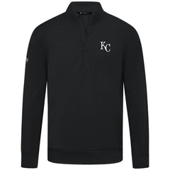 Kansas City Royals Levelwear Upright Insignia Tri-Blend Quarter-Zip Pullover Black