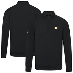 Houston Astros Levelwear Upright Insignia Tri-Blend Quarter-Zip Pullover Black