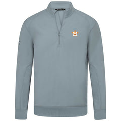 Houston Astros Levelwear Upright Insignia Tri-Blend Quarter-Zip Pullover Gray