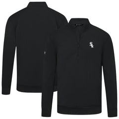 Chicago White Sox Levelwear Upright Insignia Tri-Blend Quarter-Zip Pullover Black