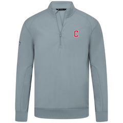 Cleveland Guardians Levelwear Upright Insignia Tri-Blend Quarter-Zip Pullover Gray