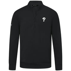 Philadelphia Phillies Levelwear Upright Insignia Tri-Blend Quarter-Zip Pullover Black