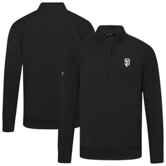 San Francisco Giants Levelwear Upright Insignia Tri-Blend Quarter-Zip Pullover Black