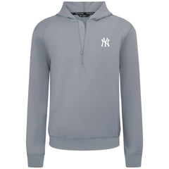 New York Yankees Levelwear Technic Insignia Quarter-Zip Hoodie Gray