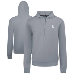 Detroit Tigers Levelwear Technic Insignia Quarter-Zip Hoodie Gray