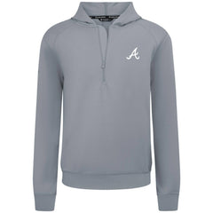 Atlanta Braves Levelwear Technic Insignia Quarter-Zip Hoodie Gray