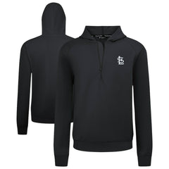 St. Louis Cardinals Levelwear Technic Insignia Quarter-Zip Hoodie Black