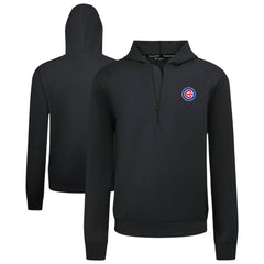 Chicago Cubs Levelwear Technic Insignia Quarter-Zip Hoodie Black