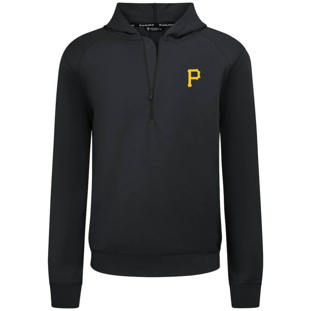 Pittsburgh Pirates Levelwear Technic Insignia Quarter-Zip Hoodie Black