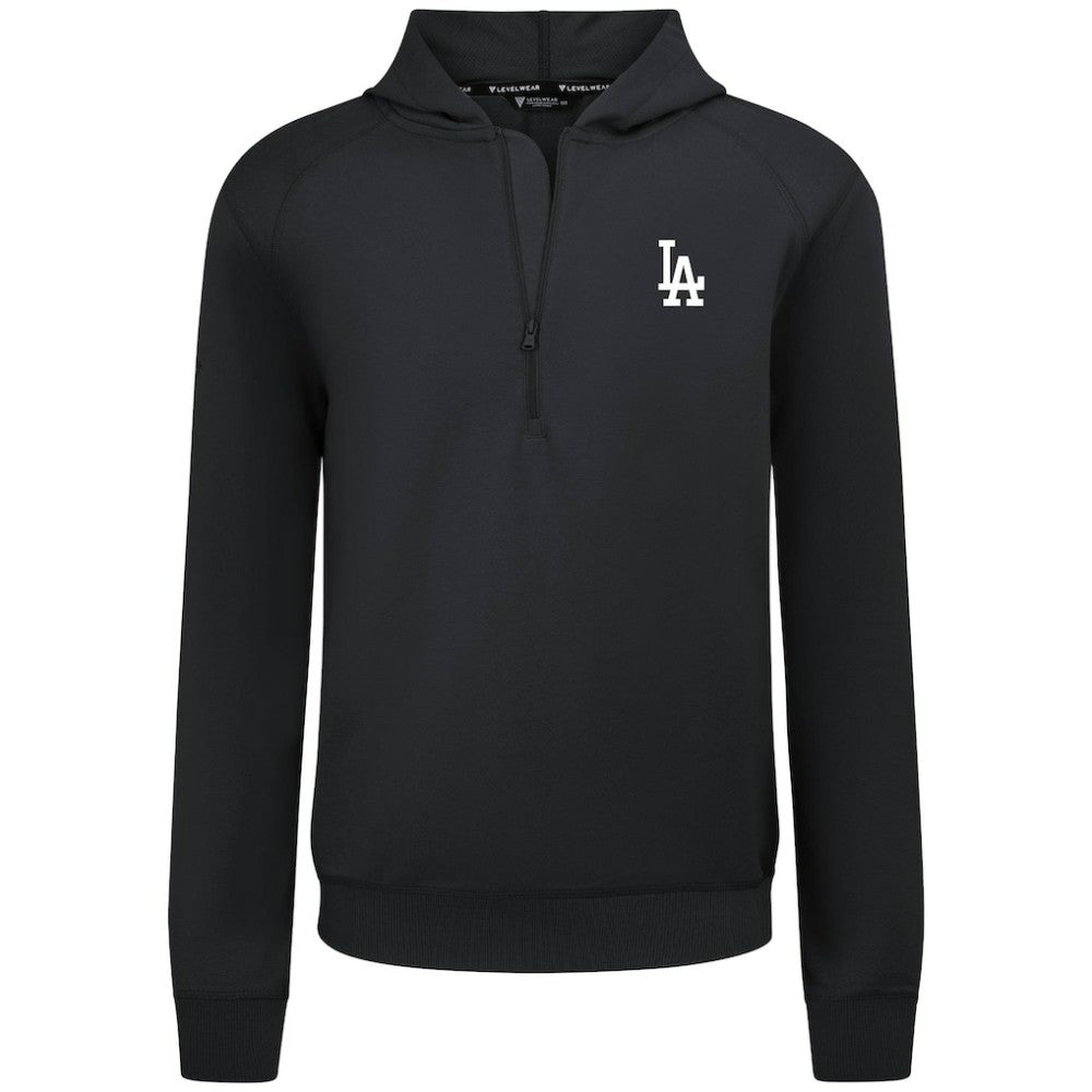 Los Angeles Dodgers Levelwear Technic Insignia Quarter-Zip Hoodie Black