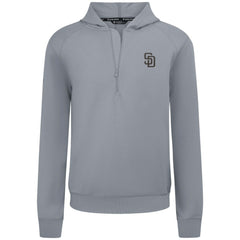 San Diego Padres Levelwear Technic Insignia Quarter-Zip Hoodie Gray