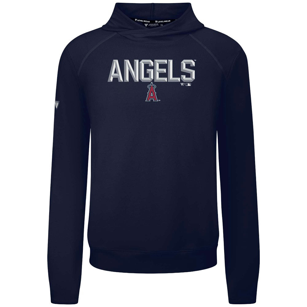 Los Angeles Angels Levelwear Mandate Carve Tri-Blend Hoodie Navy